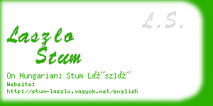 laszlo stum business card